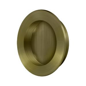 Deltana Hardware Deltana FP238 FLUSH PULL , ROUND, HD, 2-3/8", SOLID BRASS 