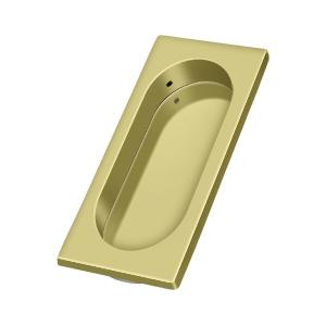 Deltana Hardware Deltana FP4134 FLUSH PULL, LARGE, 3-7/8" X 1-5/8" X 3/8" SOLID BRASS 