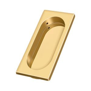 Deltana Hardware Deltana FP4134 FLUSH PULL, LARGE, 3-7/8" X 1-5/8" X 3/8" SOLID BRASS 