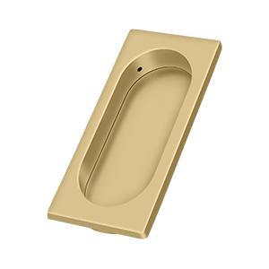 Deltana Hardware Deltana FP4134 FLUSH PULL, LARGE, 3-7/8" X 1-5/8" X 3/8" SOLID BRASS 