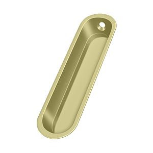 Deltana Hardware Deltana FP828 FLUSH PULL, 4" X 1" X 1/2" SOLID BRASS 