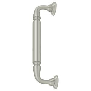 Deltana Hardware Deltana DP2578 DOOR PULL W/ ROSETTE, 10" SOLID BRASS 