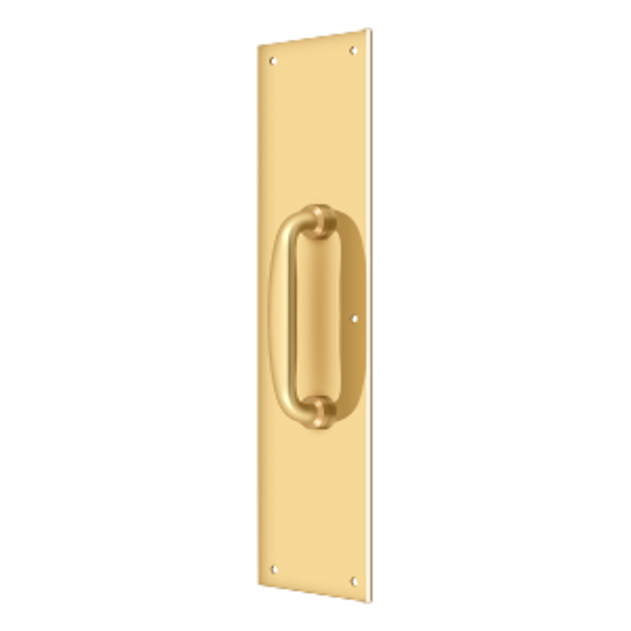 Deltana PPH55 PUSH PLATE W/ HANDLE 3-1/2" X 15 " - HANDLE 5-1/4" SOLID BRASS