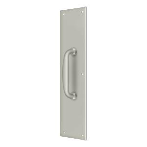 Deltana Hardware Deltana PPH55 PUSH PLATE W/ HANDLE 3-1/2" X 15 " - HANDLE 5-1/4" SOLID BRASS 