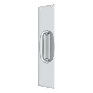 Deltana Hardware Deltana PPH55 PUSH PLATE W/ HANDLE 3-1/2" X 15 " - HANDLE 5-1/4" SOLID BRASS 