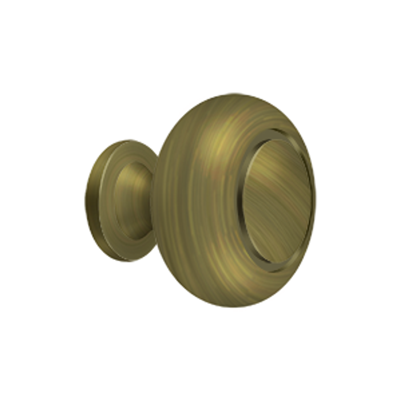 Deltana KR119 KNOB ROUND W/ GROOVE SOLID BRASS