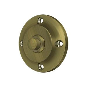 Deltana Hardware Deltana BBR213 BELL BUTTON, ROUND CONTEMPORARY SOLID BRASS 