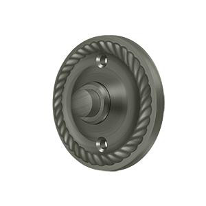 Deltana Hardware Deltana BBRR213 BELL BUTTON, ROUND WITH ROPE SOLID BRASS 