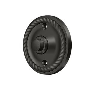 Deltana Hardware Deltana BBRR213 BELL BUTTON, ROUND WITH ROPE SOLID BRASS 