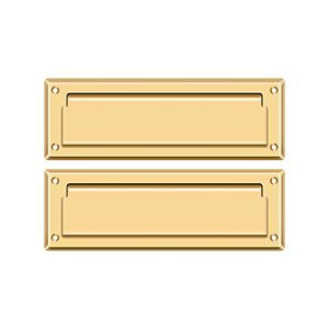 Deltana Hardware Deltana MS627 MAIL SLOT 8-7/8" WITH BACK PLATE SOLID BRASS 