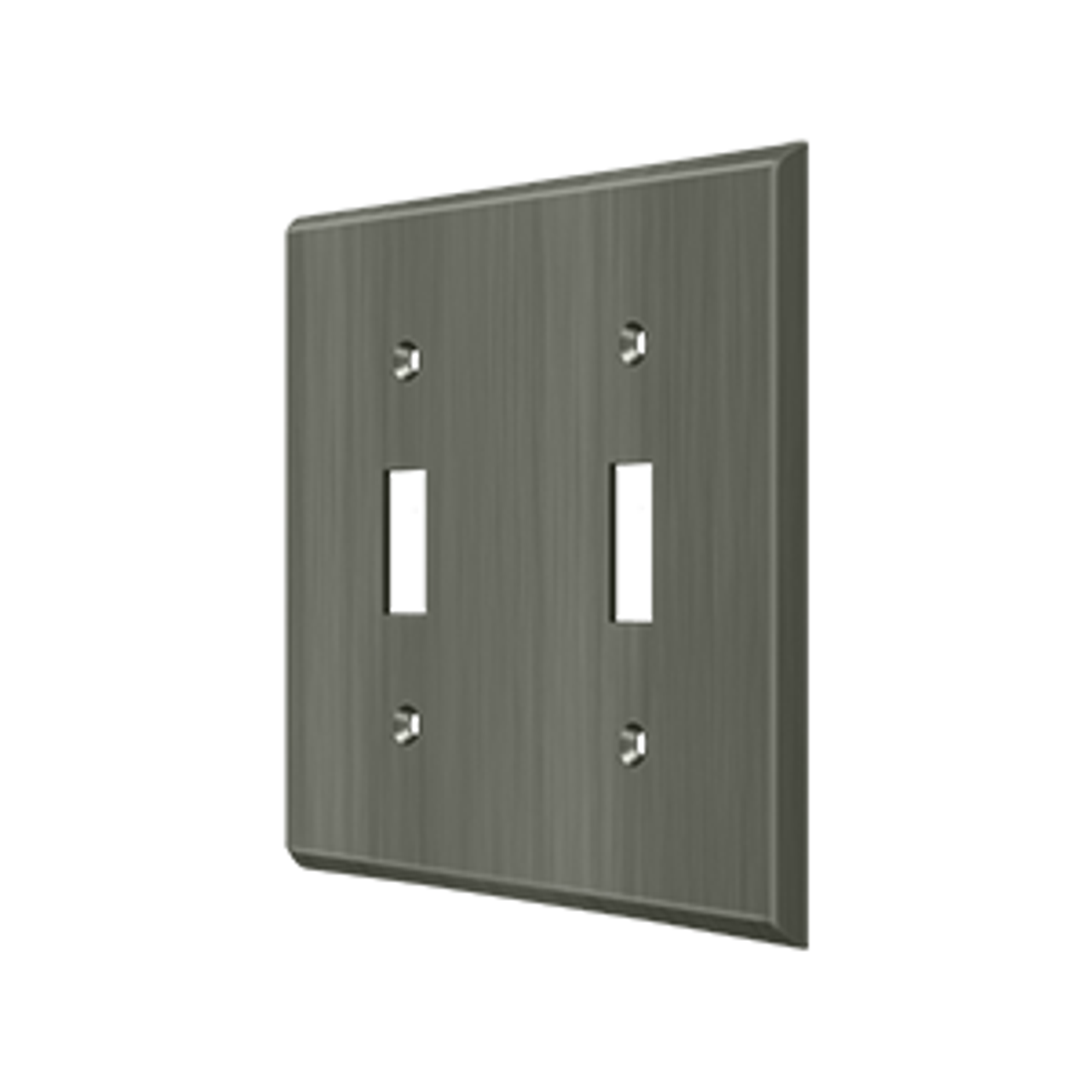 Deltana SWP4761 SWITCH PLATE, DOUBLE STANDARD SOLID BRASS