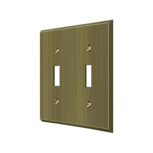 Deltana Hardware Deltana SWP4761 SWITCH PLATE, DOUBLE STANDARD SOLID BRASS 
