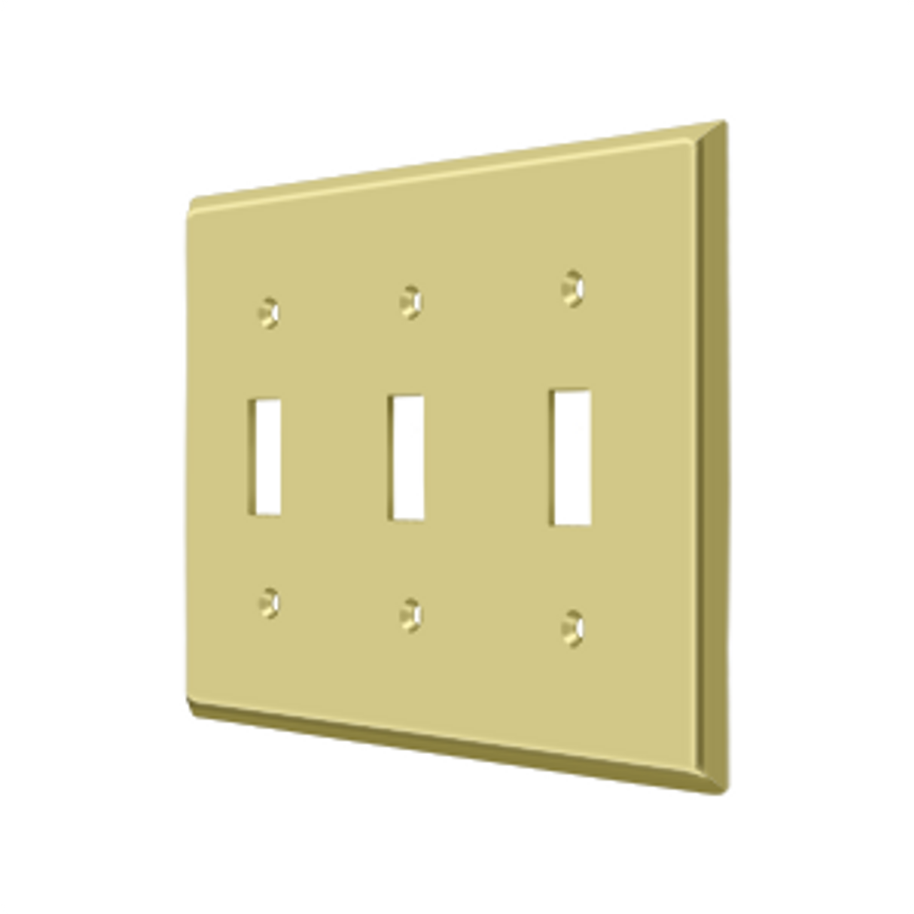 Deltana SWP4763 SWITCH PLATE, TRIPLE STANDARD SOLID BRASS