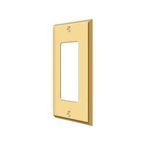 Deltana Hardware Deltana SWP4754 SWITCH PLATE, SINGLE ROCKER SOLID BRASS 