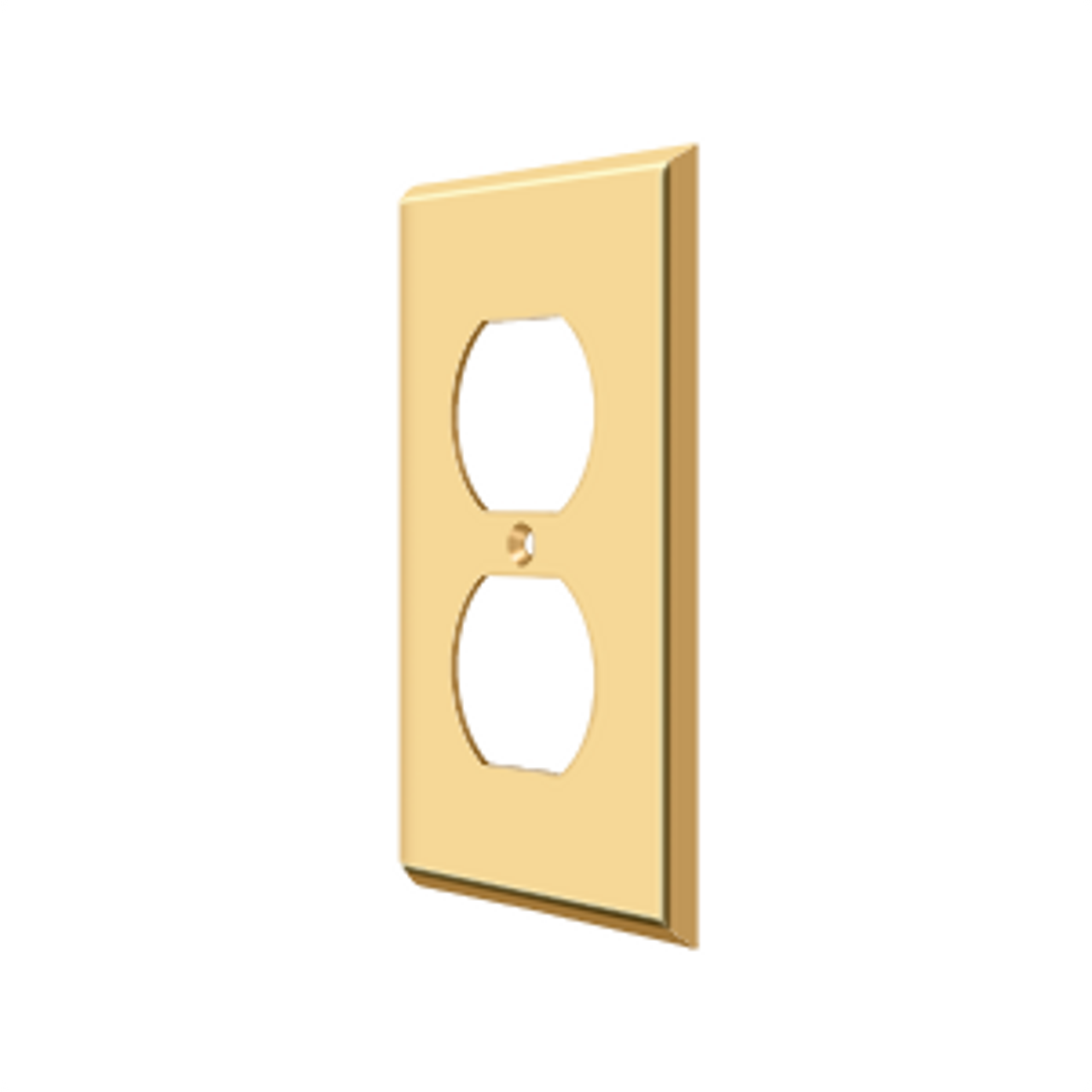 Deltana SWP4752 SWITCH PLATE, DOUBLE OUTLET SOLID BRASS