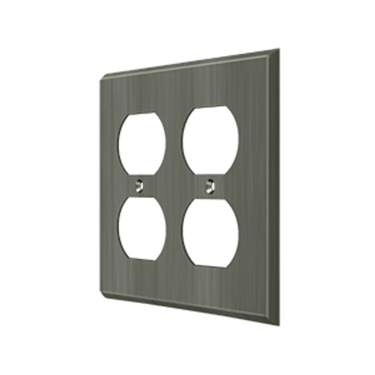 Deltana SWP4771 SWITCH PLATE, QUADRUPLE OUTLET SOLID BRASS