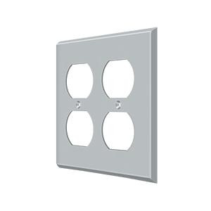 Deltana Hardware Deltana SWP4771 SWITCH PLATE, QUADRUPLE OUTLET SOLID BRASS 