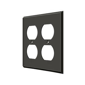 Deltana Hardware Deltana SWP4771 SWITCH PLATE, QUADRUPLE OUTLET SOLID BRASS 