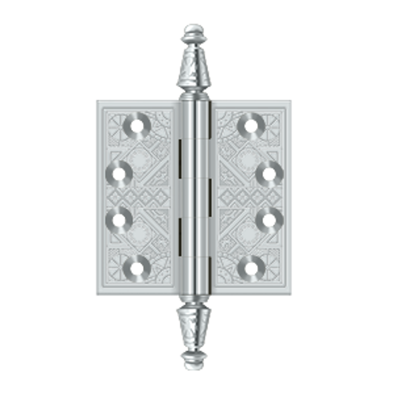 Deltana DSBP35 3-1/2" X 3-1/2" SQUARE ORNATE HINGES SOLID BRASS