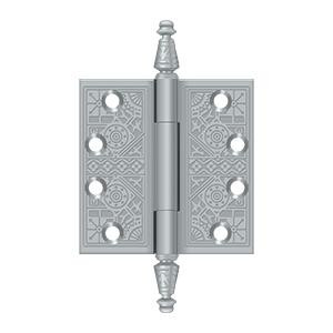 Deltana Hardware Deltana DSBP44 4" X 4" SQUARE ORNATE HINGES SOLID BRASS 