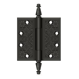Deltana Hardware Deltana DSBP45 4-1/2" X 4-1/2" SQUARE ORNATE HINGES SOLID BRASS 
