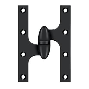 Deltana Hardware Deltana OK6040B 6" X 4" OLIVE KNUCKLE HINGES, HANDED, SOLID BRASS 