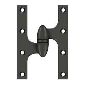 Deltana Hardware Deltana OK6040B 6" X 4" OLIVE KNUCKLE HINGES, HANDED, SOLID BRASS 