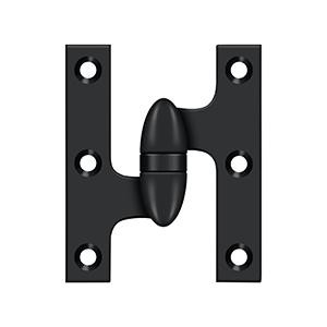 Deltana Hardware Deltana OK3025B 3" X 2-1/2" OLIVE KNUCKLE HINGES, HANDED, SOLID BRASS 