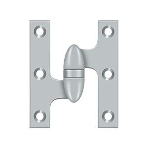 Deltana Hardware Deltana OK3025B 3" X 2-1/2" OLIVE KNUCKLE HINGES, HANDED, SOLID BRASS 