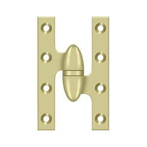 Deltana Hardware Deltana OK5032B 5" X 3-1/4" OLIVE KNUCKLE HINGES, HANDED, SOLID BRASS 