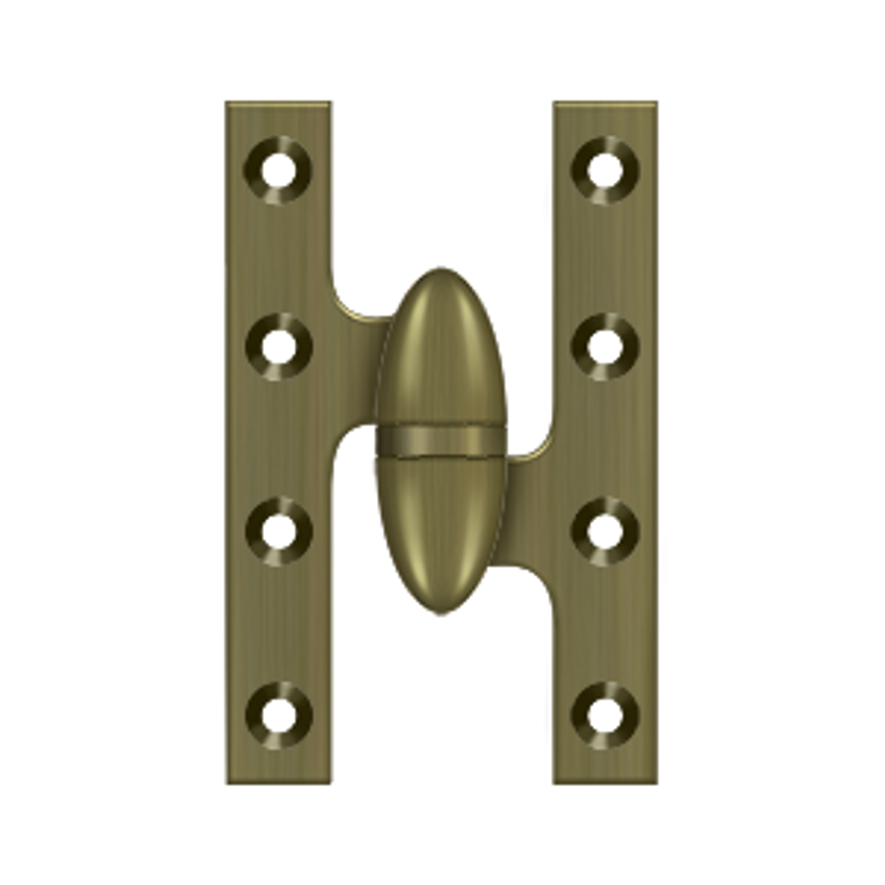 Deltana OK5032B 5" X 3-1/4" OLIVE KNUCKLE HINGES, HANDED, SOLID BRASS