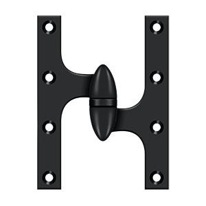 Deltana Hardware Deltana OK6045B 6" X 4-1/2" HINGE OLIVE KNUCKLE HINGES, HANDED, SOLID BRASS 