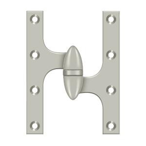 Deltana Hardware Deltana OK6045B 6" X 4-1/2" HINGE OLIVE KNUCKLE HINGES, HANDED, SOLID BRASS 