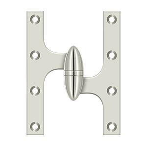 Deltana Hardware Deltana OK6045B 6" X 4-1/2" HINGE OLIVE KNUCKLE HINGES, HANDED, SOLID BRASS 