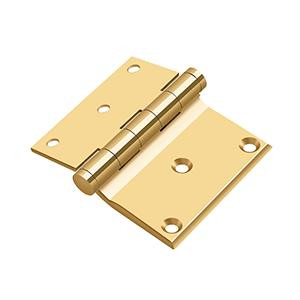 Deltana Hardware Deltana DHS3035 3" X 3-1/2" HALF SURFACE HINGE SOLID BRASS 