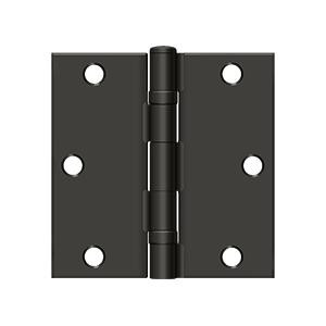 Deltana Hardware Deltana S35BBR 3-1/2" X 3-1/2" SQUARE HINGE, BALL BEARING STEEL MATERIAL 