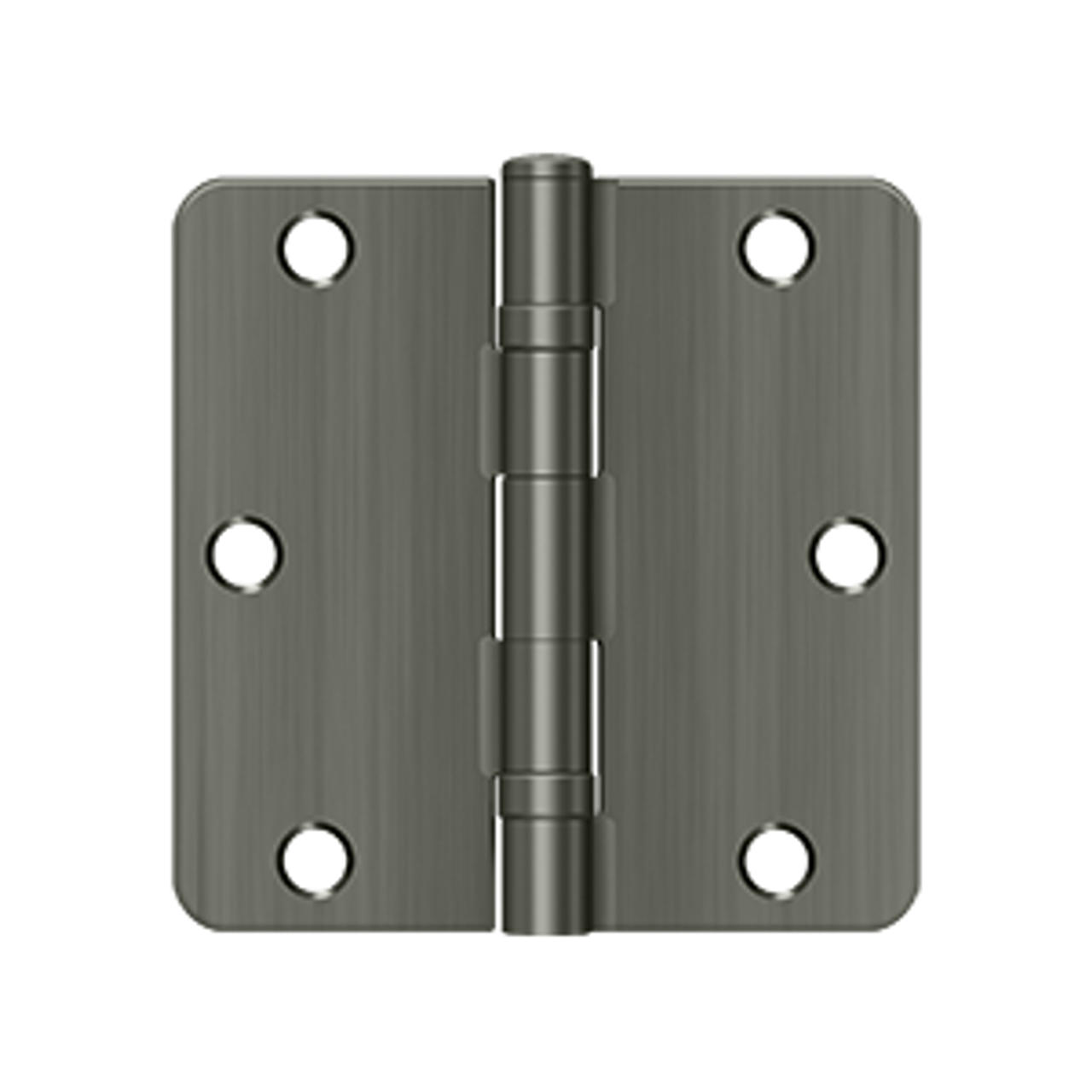 Deltana S35R4BB 3-1/2" X 3-1/2" X 1/4" RADIUS HINGE, BALL BEARING, STEEL MATERIAL