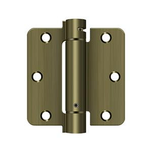 Deltana Hardware Deltana DSH35R4 3-1/2" X 3-1/2" X 1/4" RADIUS SPRING HINGE STEEL 