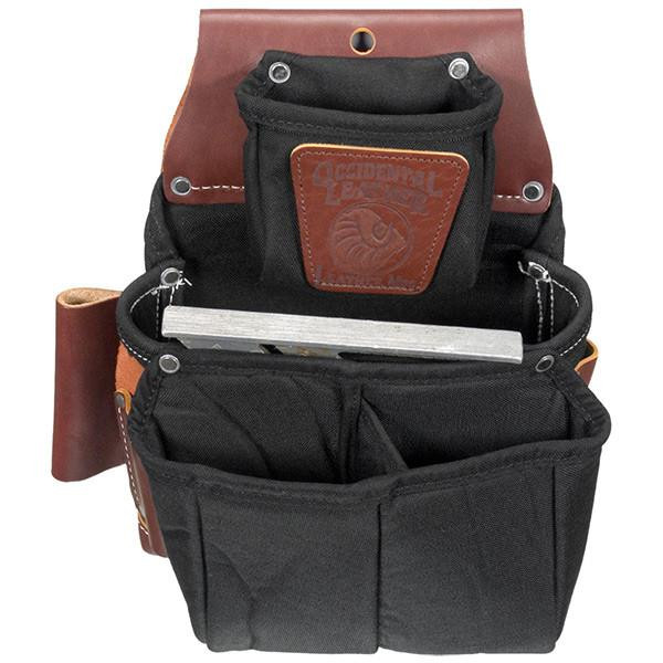 Occidental Leather Occidental B8064 OxyLights Black Nylon Fastener Bag with Double Outer Bag 