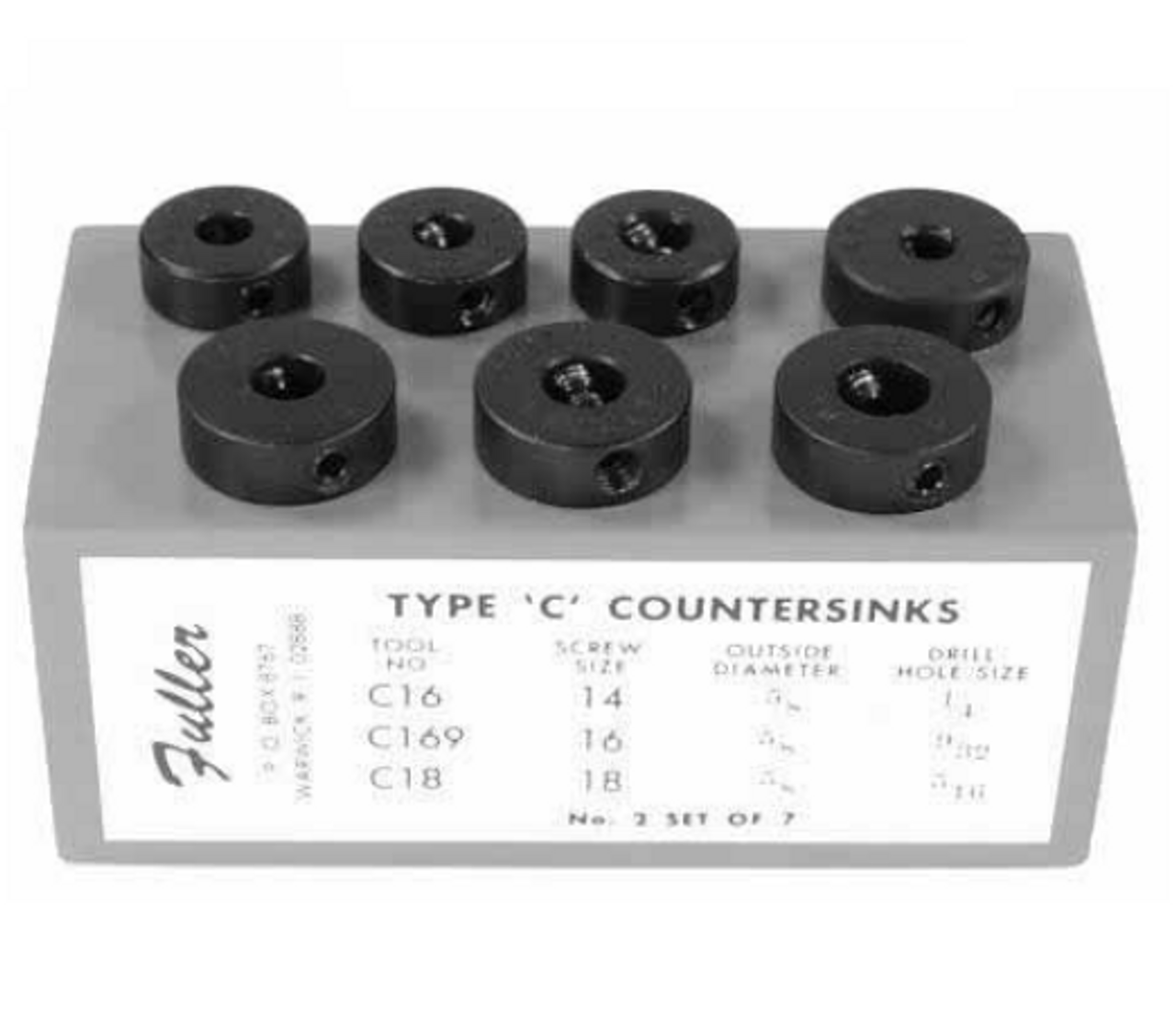 WL Fuller 10390002 Type C 7 Pc Countersink Set