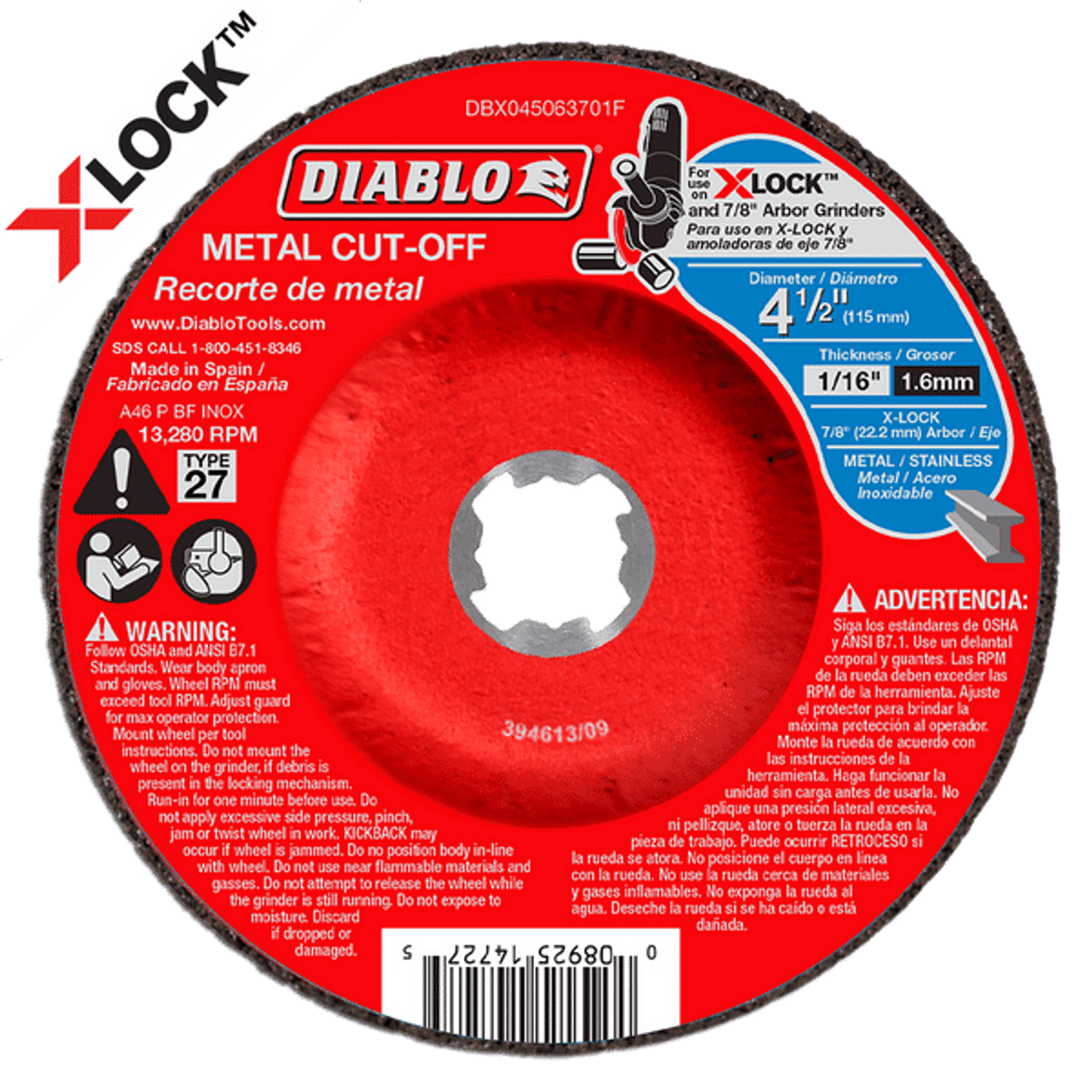 Freud Diablo 4-1/2 inch. Metal Cut Off Disc - Thin Kerf Type 27