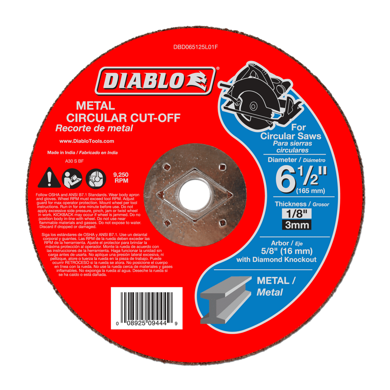 Freud Diablo 6-1/2 in. Metal Cut Off Discs