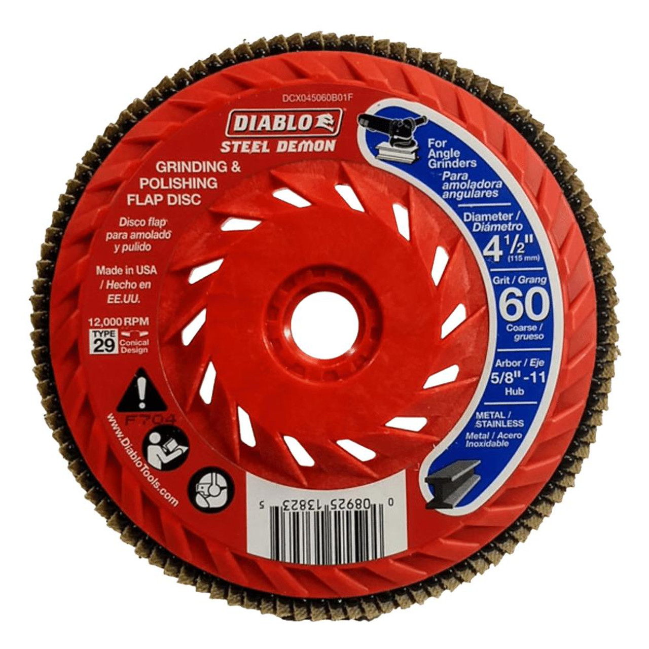  Freud Diablo 4-1/2 in. Flap Discs with Speed Hub 