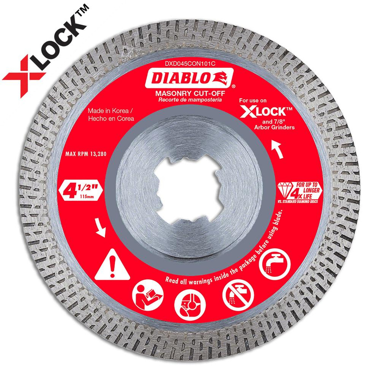  Freud Diablo 4-1/2"in. Diamond  Cut-Off Discs for Masonry DMAD-DDX 