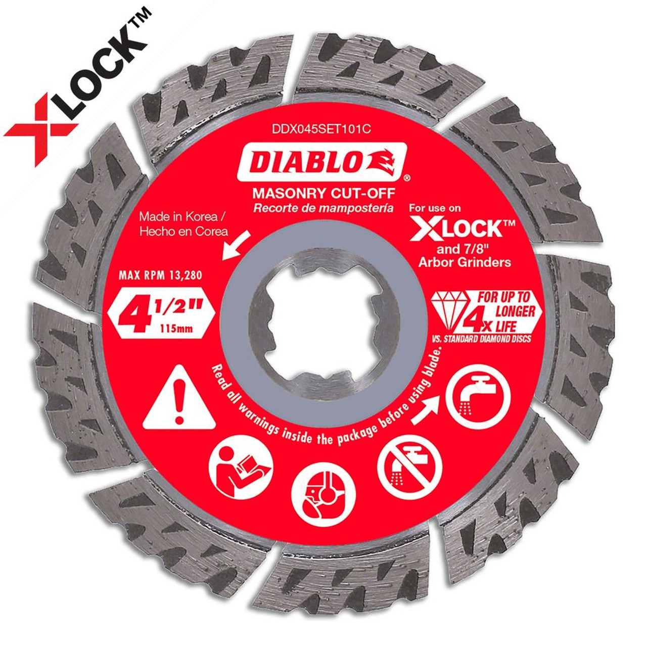  Freud Diablo 4-1/2"in. Diamond  Cut-Off Discs for Masonry DMAD-DDX 