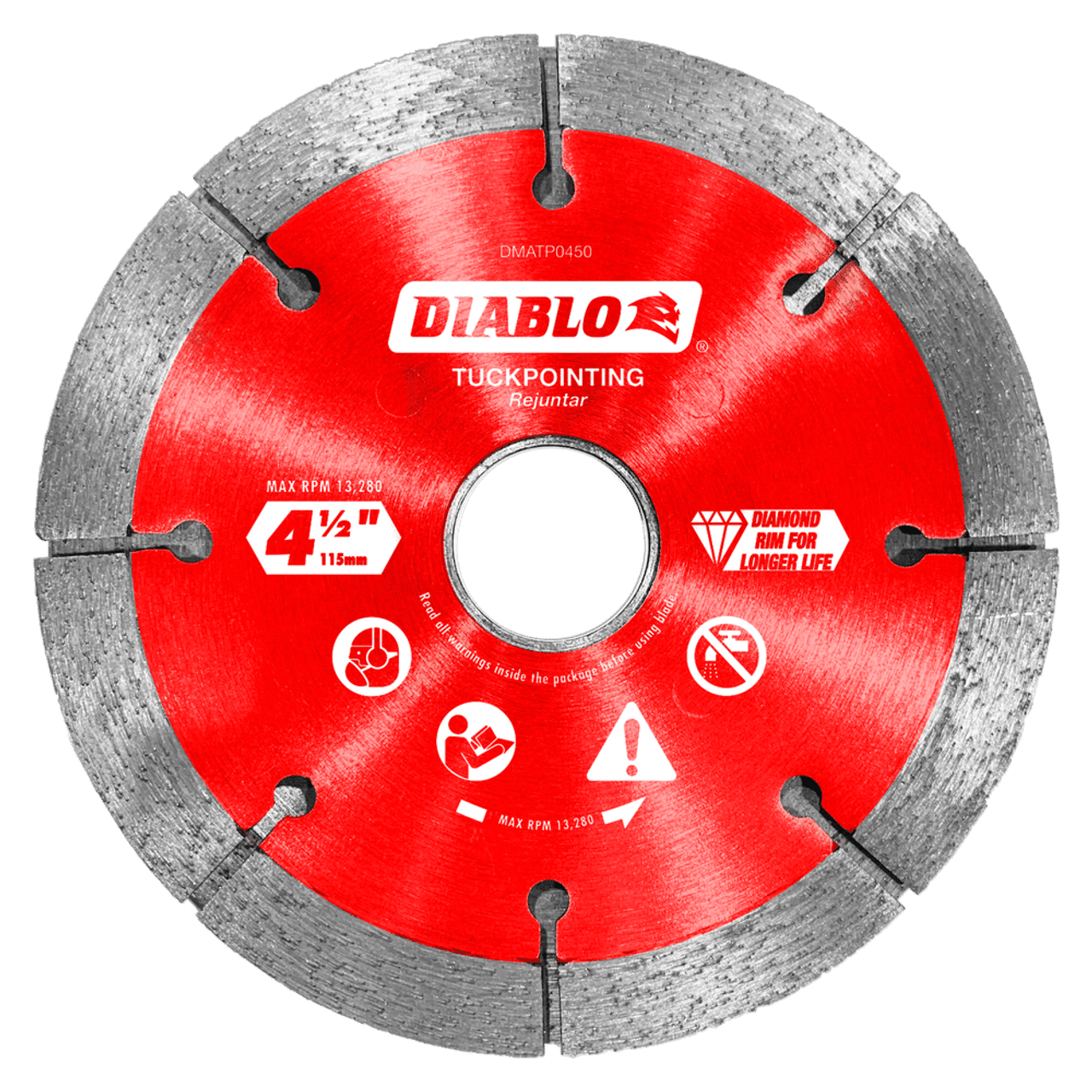 Freud Diablo 4-1/2"in. Diamond  Cut-Off Discs for Masonry DMAD-DDX