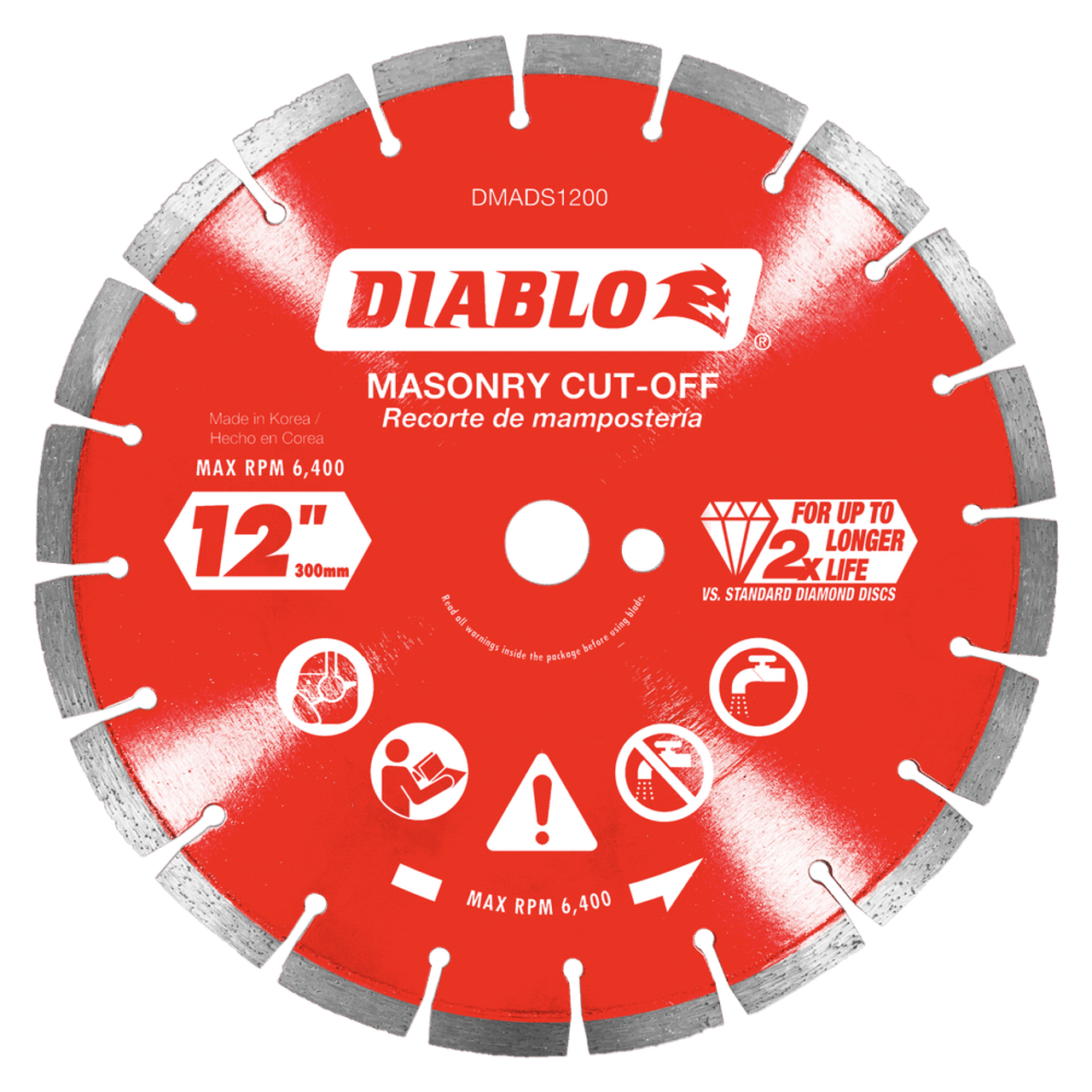 Freud Diablo 12 in. Diamond Cut-Off Discs for Masonry DMADS12-DMADST12