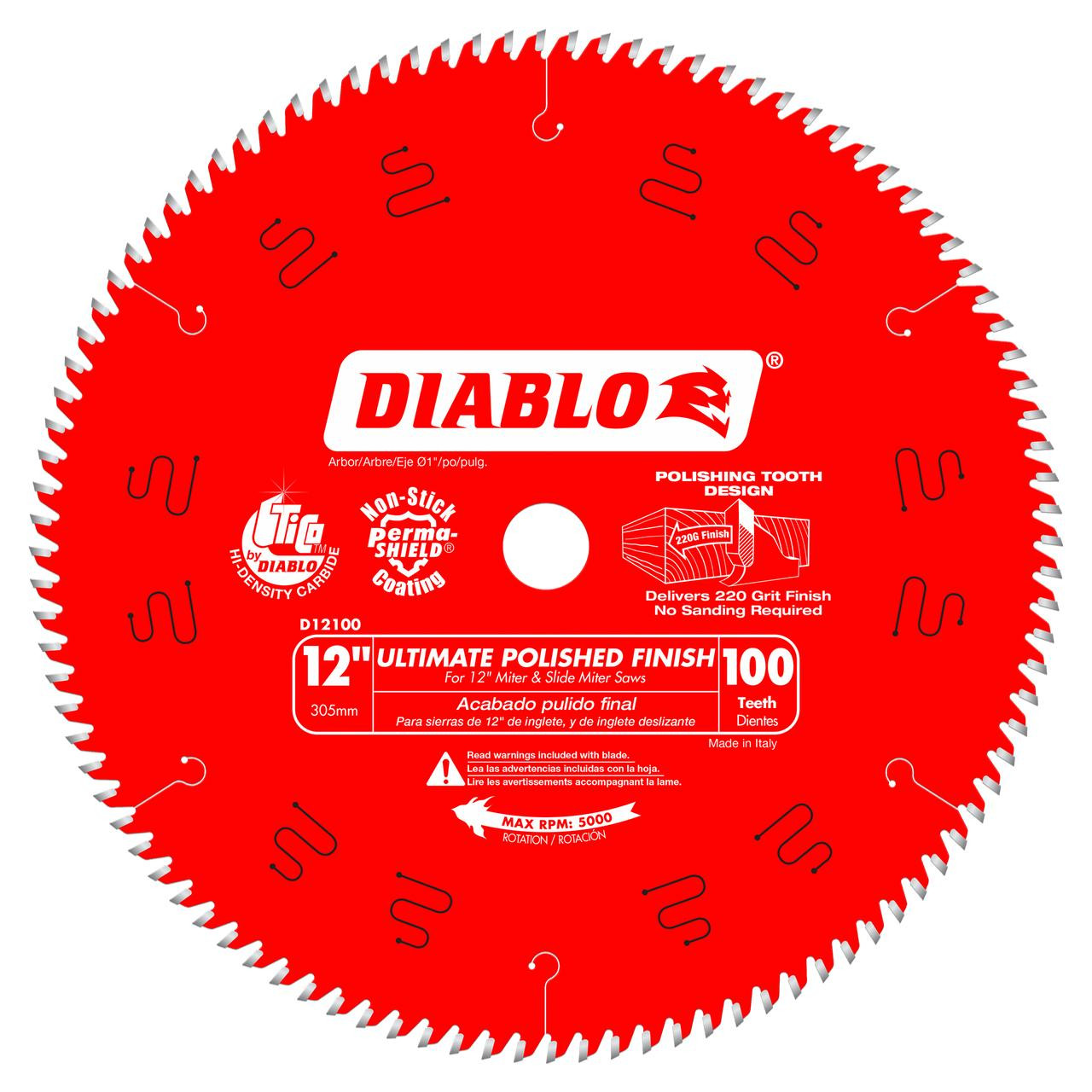  Freud Diablo 10" & 12" Ultimate Polished Finish Saw Blades D1090X,D12100X 