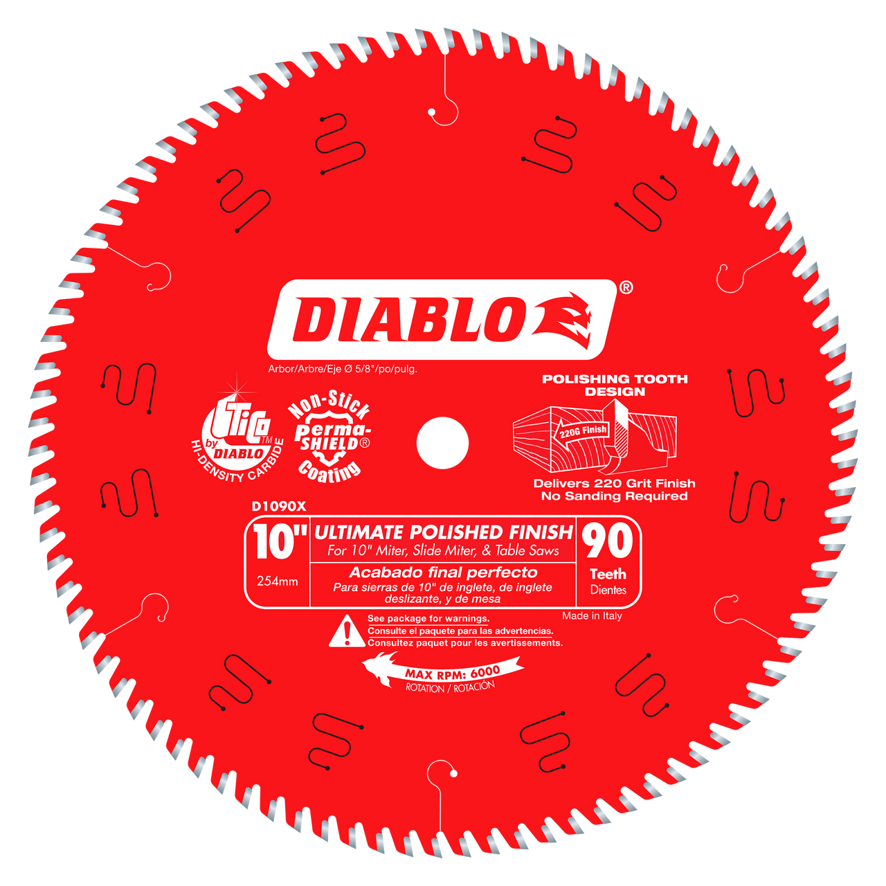 Freud Diablo 10" & 12" Ultimate Polished Finish Saw Blades D1090X,D12100X
