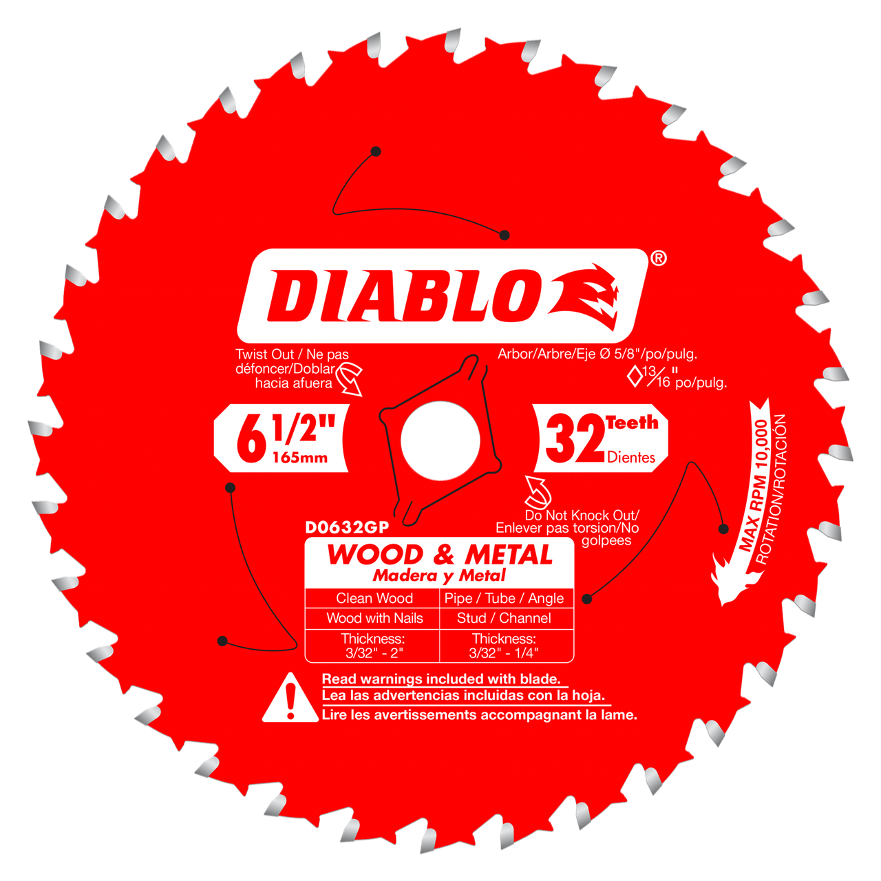 Freud Diablo Wood & Metal Carbide Saw Blade D-GPA